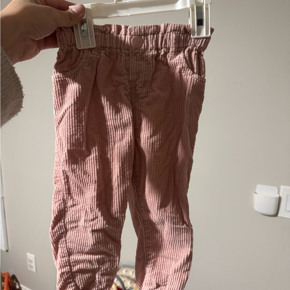 H&M Dusty Pink Corduroy Joggers